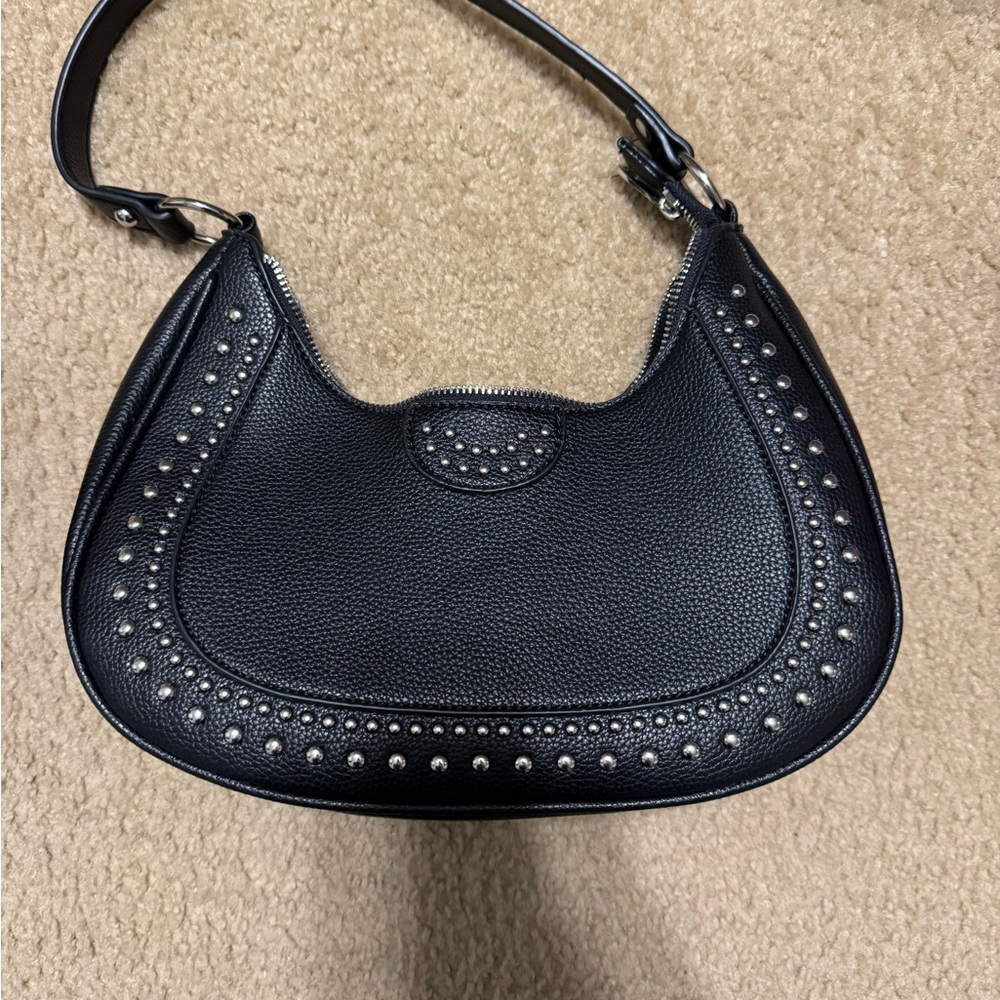 Small Isabelle Black Studded and bright pink Women's Bags